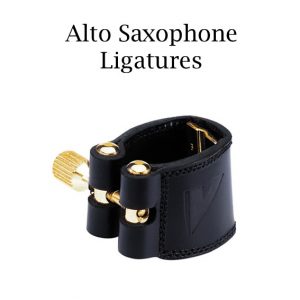 Yibuy Ligature pour saxophone baryton Embout buccal Saxophone Woodwind Part 2.5cm/0.98inch Noir W 